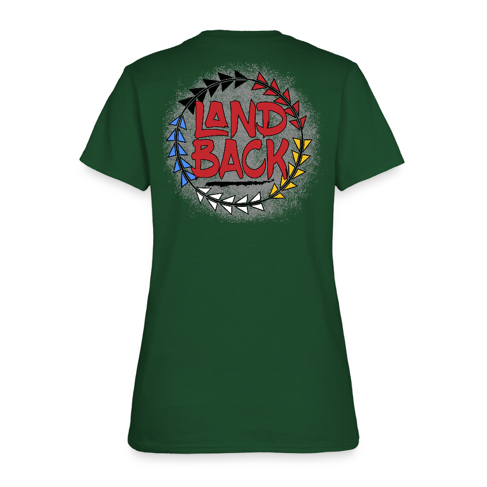 Land Back Women's T-Shirt - forest green