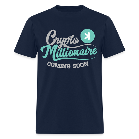 Crypto Millionaire Coming Soon Kaspa Logo - navy