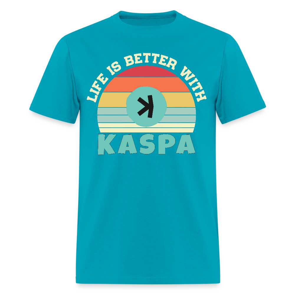 Life is better with Kaspa T-shirt - turquoise