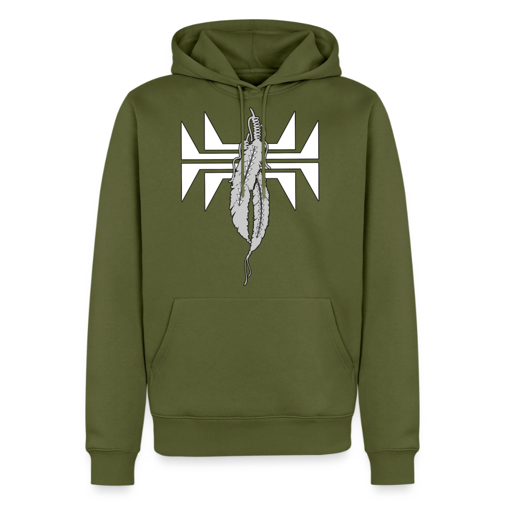 Sturgeon Feathers Men’s Premium Hoodie - khaki green 