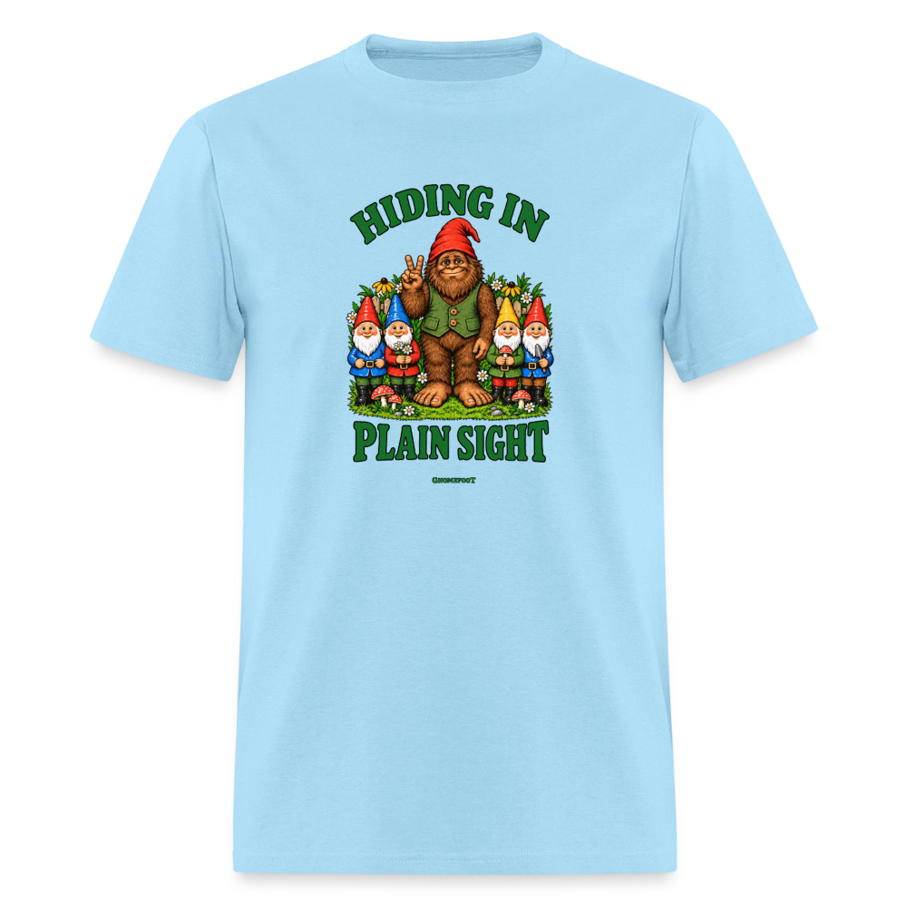 Hiding In Plain Sight Gnomefoot Men's T-Shirt - powder blue