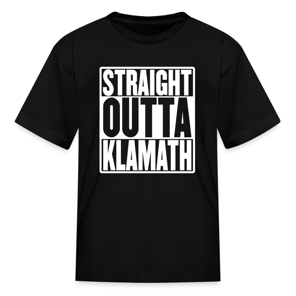 Straight Outta Klamath Kids' T-Shirt - black