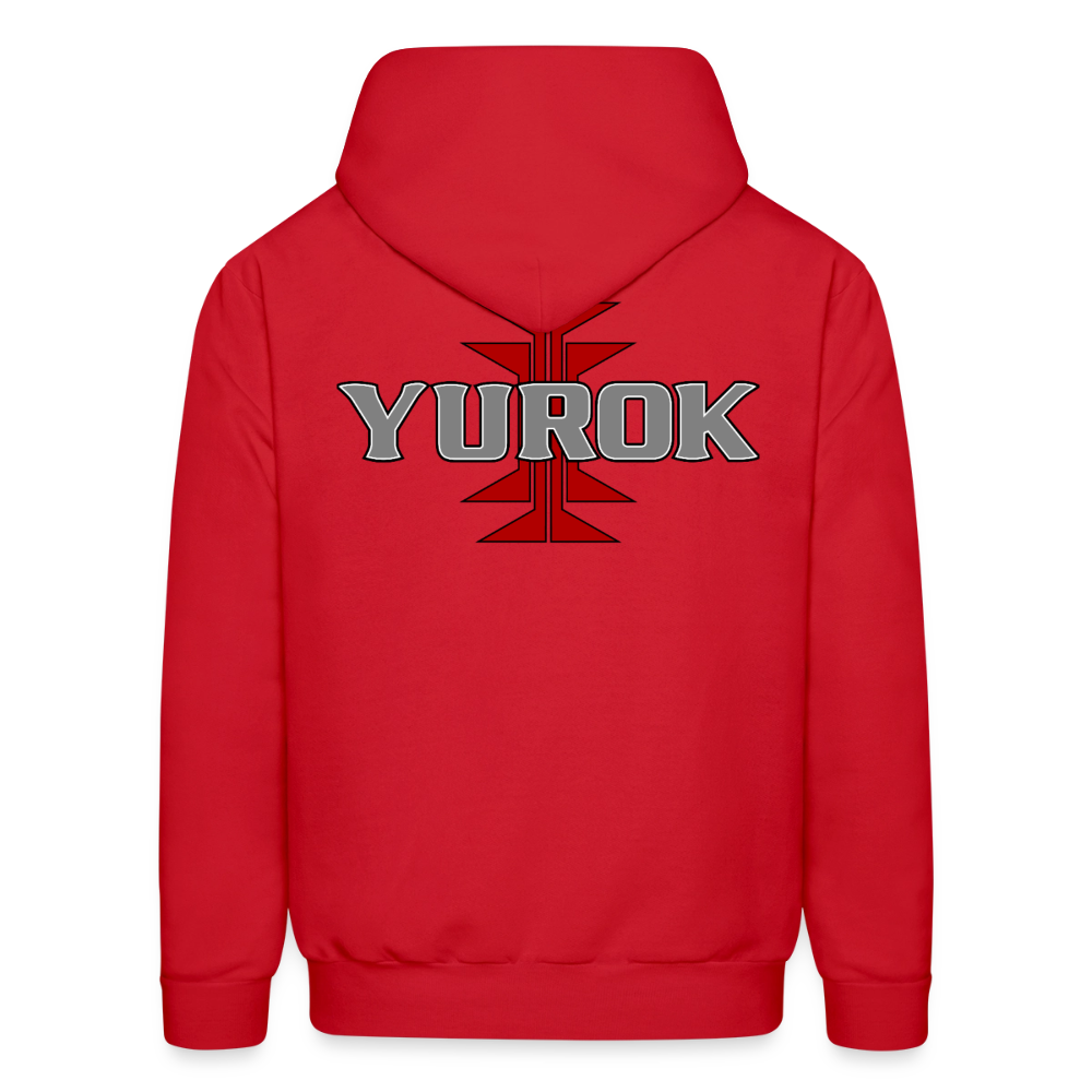 Yurok with Frogs Foot Men's Hoodie - red