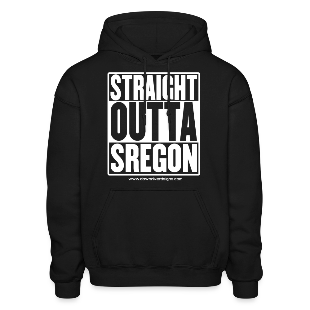 Straight Outta Sregon Gildan Heavy Blend Adult Hoodie - black