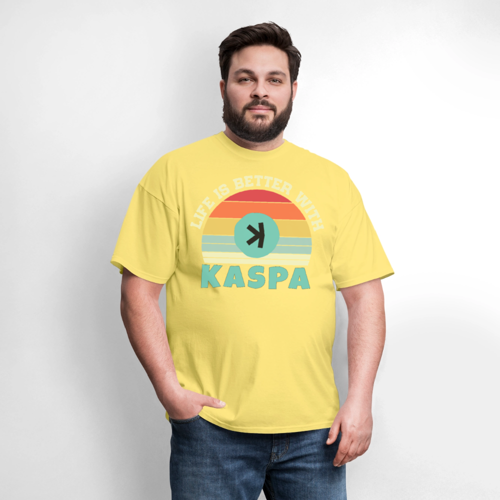 Life is better with Kaspa T-shirt - cornsilk