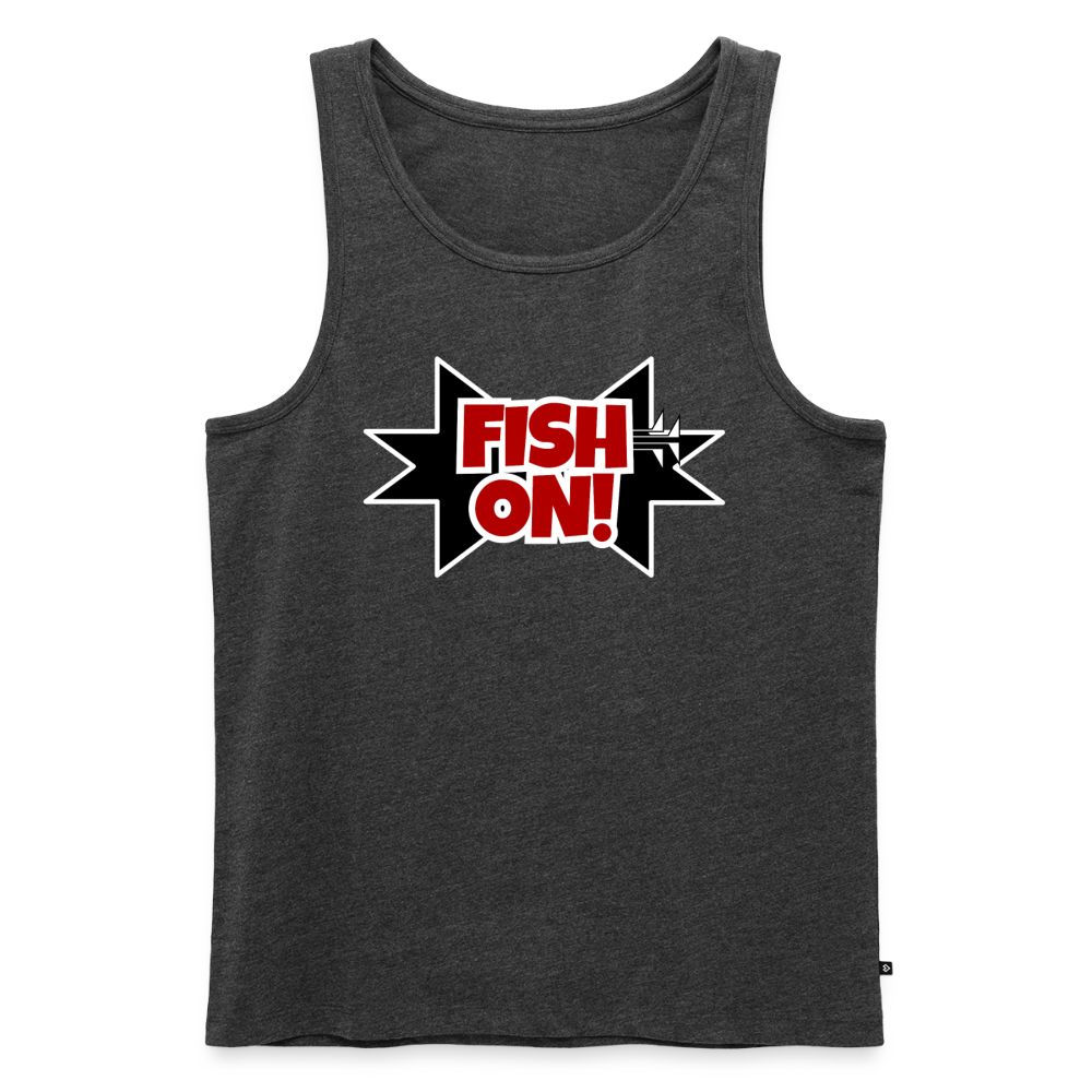 FISH ON! Men’s Premium Tank - heather anthracite