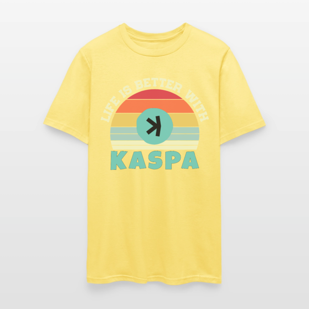 Life is better with Kaspa T-shirt - cornsilk