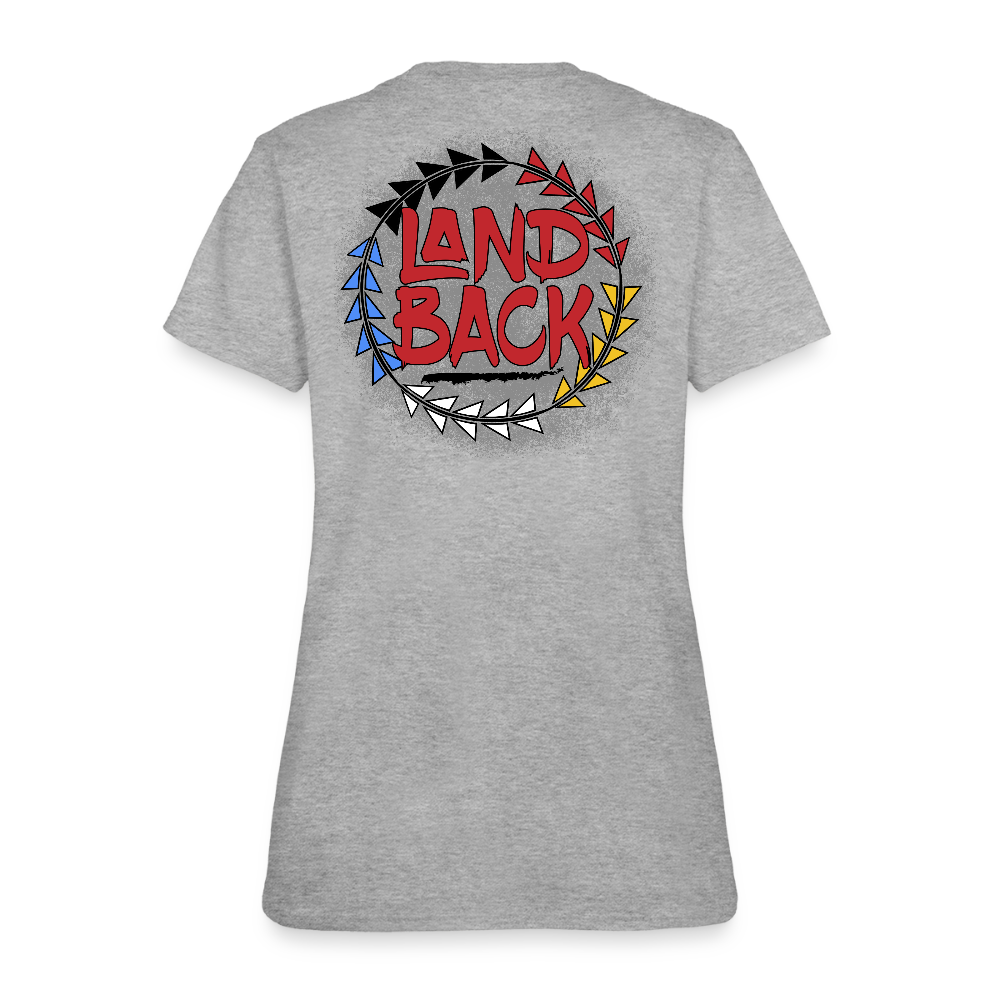 Land Back Women's T-Shirt - heather gray