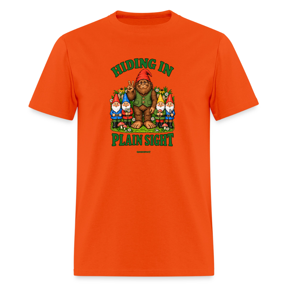 Hiding In Plain Sight Gnomefoot Men's T-Shirt - orange