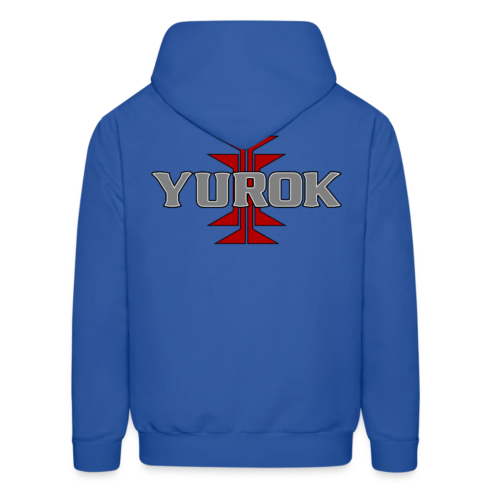 Yurok with Frogs Foot Men's Hoodie - royal blue