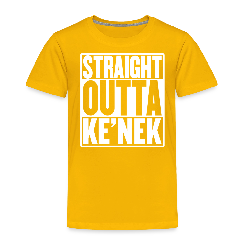 Straight Outta Ke’nek Toddler Premium T-Shirt - sun yellow