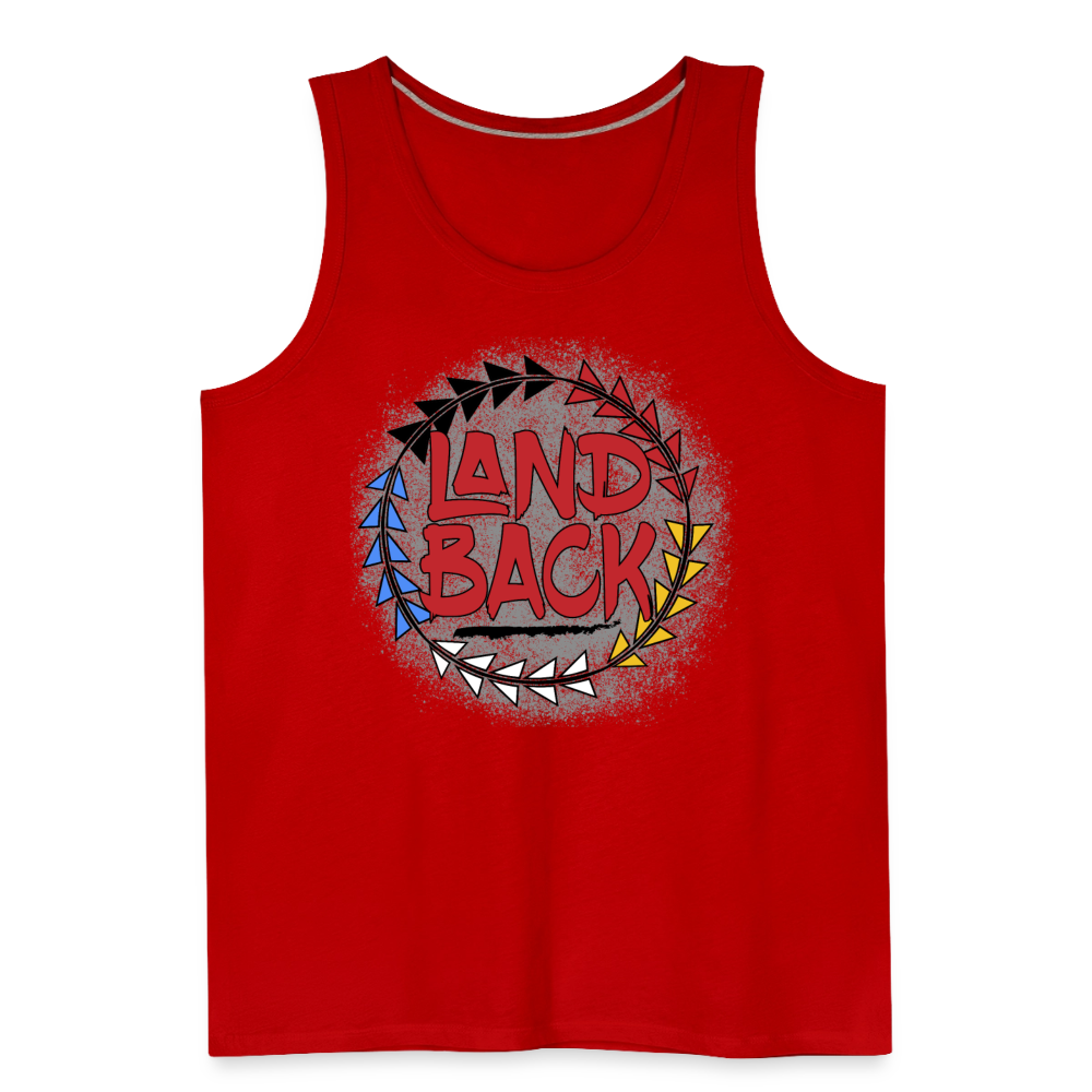 #LandBack Men’s Premium Tank - red