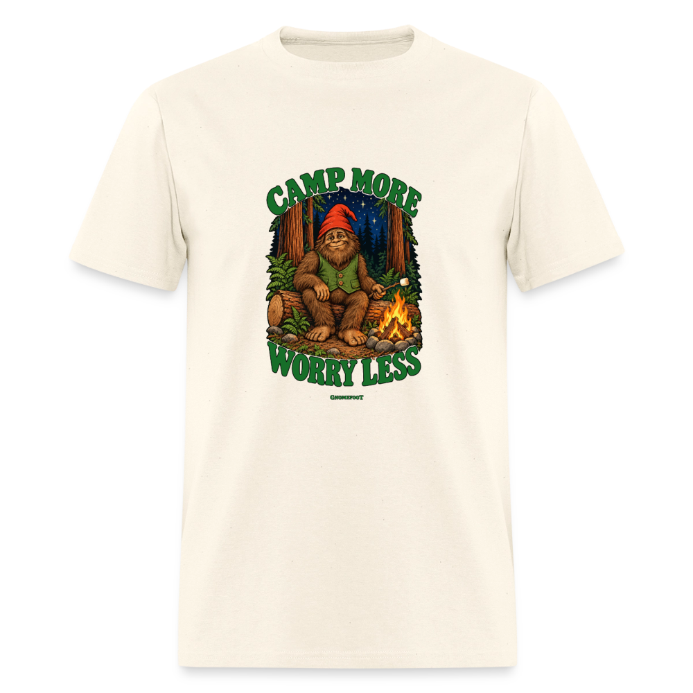 Camp More Worry Less Gnomefoot Men's T-Shirt - sweet cream heather