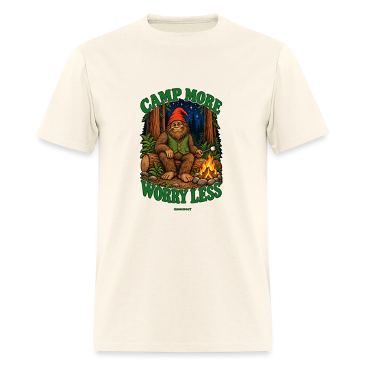 Camp More Worry Less Gnomefoot Men's T-Shirt - sweet cream heather