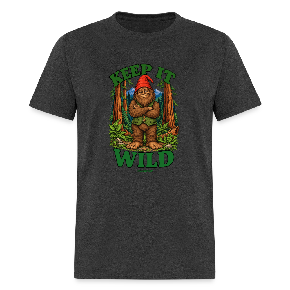 Keep It Wild Gnomefoot Men's T-Shirt - heather black