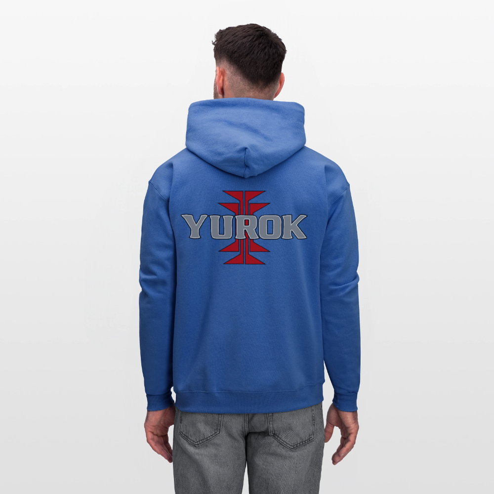 Yurok with Frogs Foot Men's Hoodie - royal blue