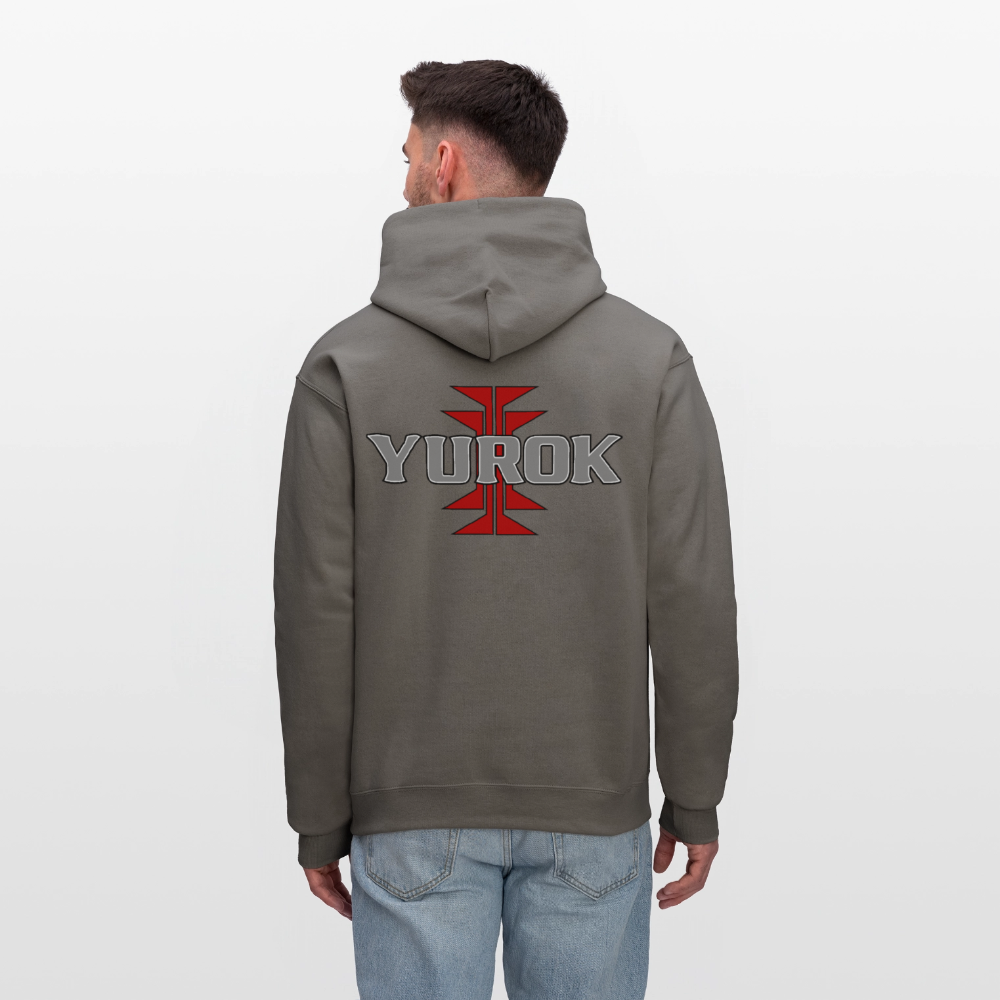 Yurok with Frogs Foot Men's Hoodie - asphalt gray