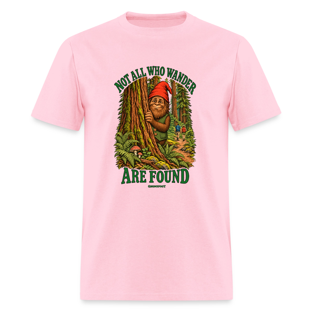 Not All Who Wander Are Found Gnomefoot Men's T-Shirt - pink