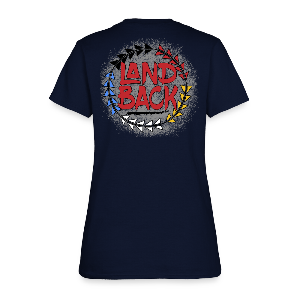 Land Back Women's T-Shirt - navy