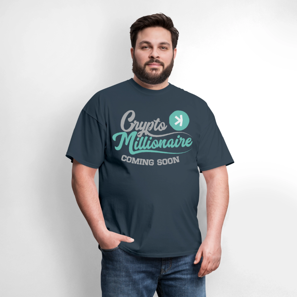 Crypto Millionaire Coming Soon Kaspa Logo -  blue dusk