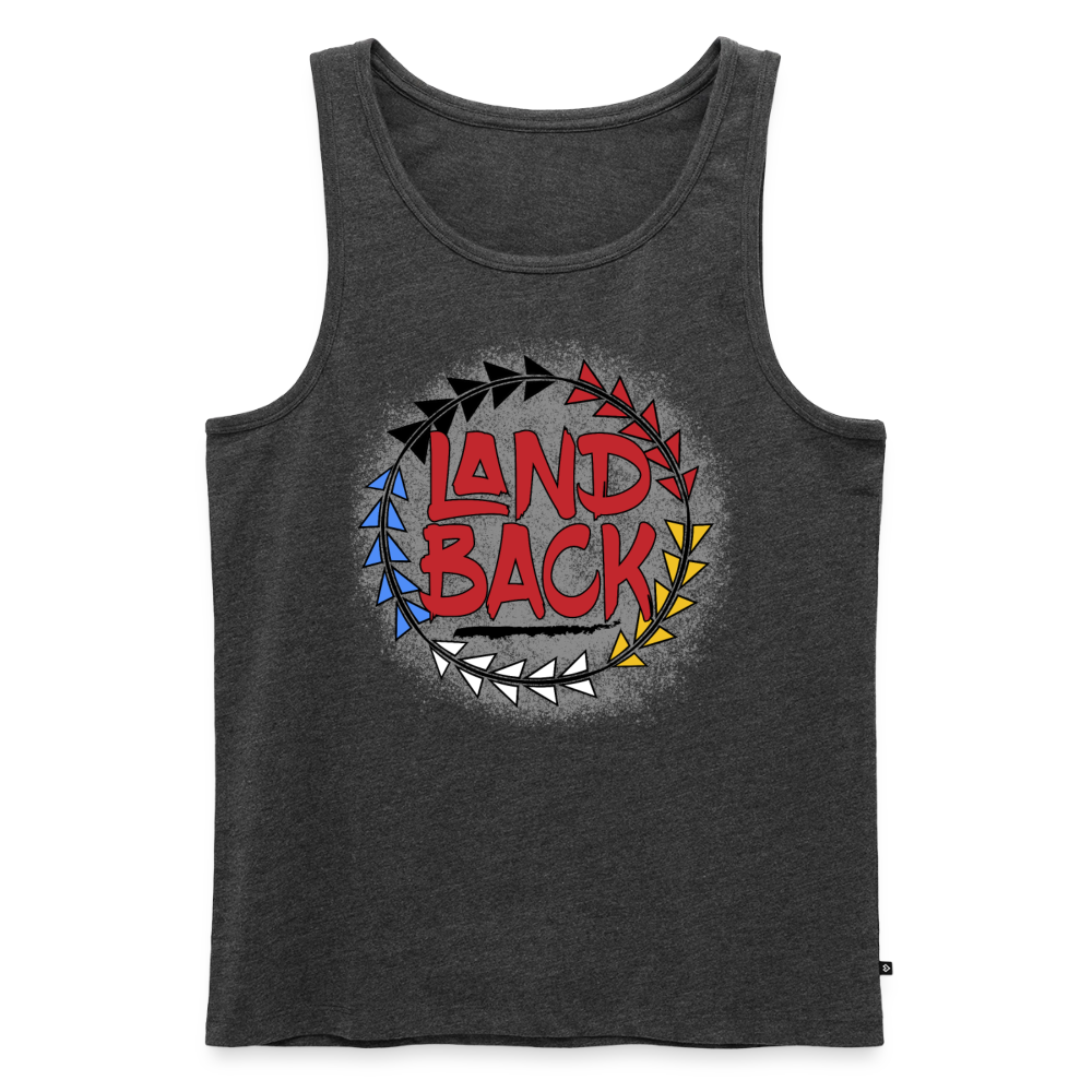 #LandBack Men’s Premium Tank - heather anthracite