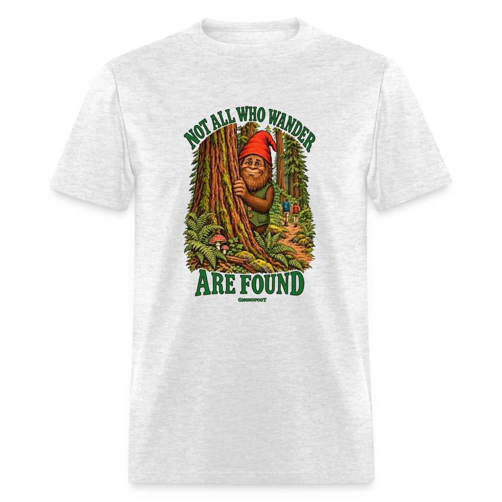 Not All Who Wander Are Found Gnomefoot Men's T-Shirt - light heather gray