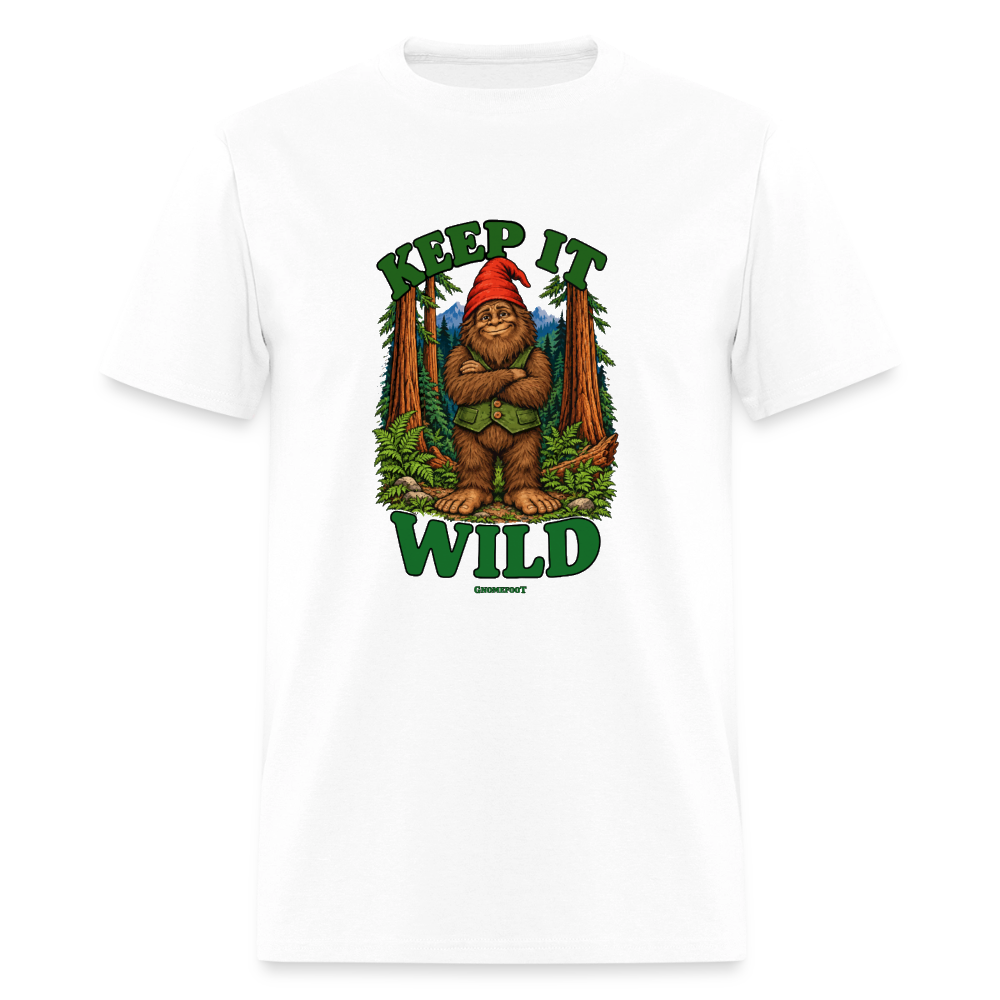 Keep It Wild Gnomefoot Men's T-Shirt - white