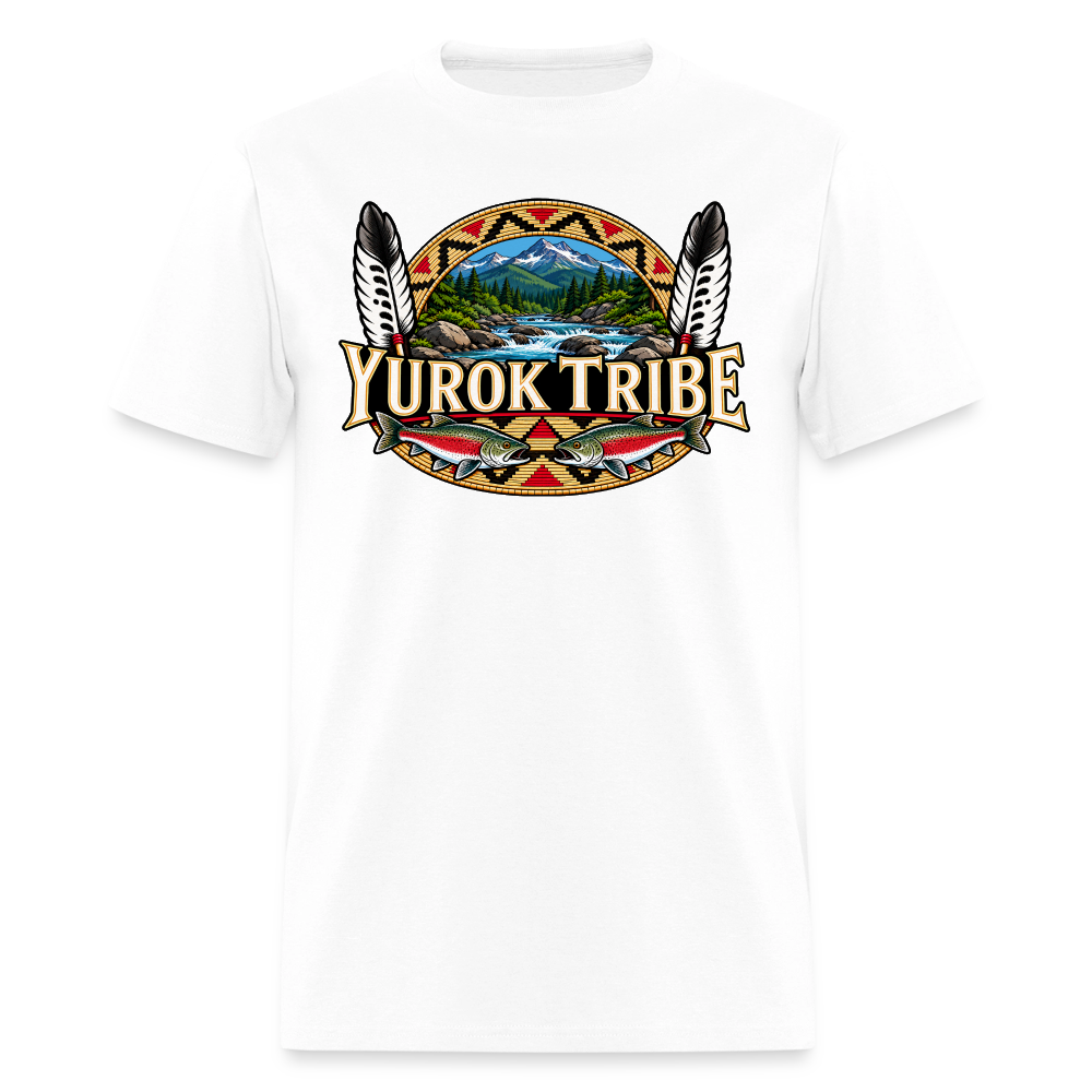 Yurok Tribe Salmon Men's T-Shirt - white