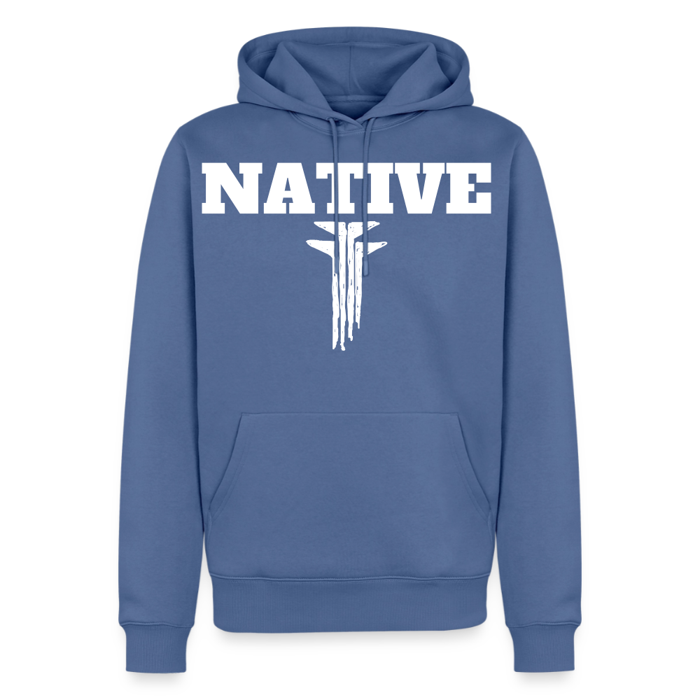 Native Frogs Sketch Men’s Premium Hoodie - stone blue 