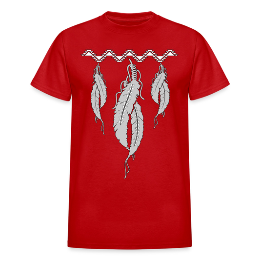 Sturgeon Feathers w Swallow Tail Ultra Cotton Adult T-Shirt - red