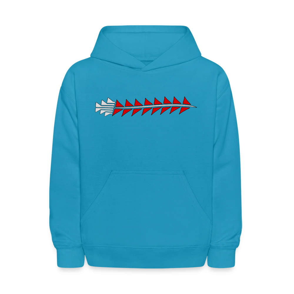Red Sturgeon Kids' Hoodie - turquoise