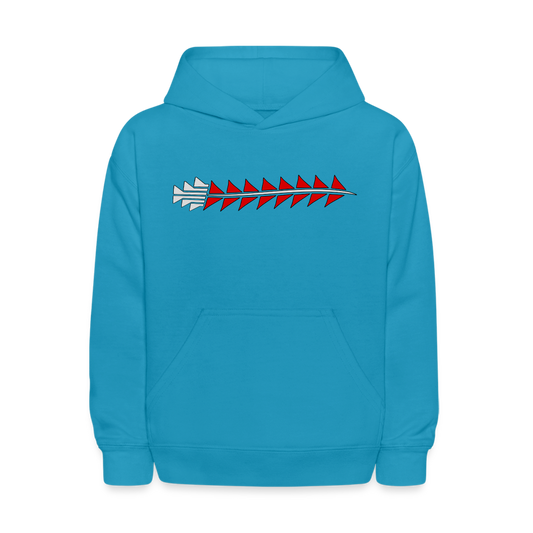 Red Sturgeon Kids' Hoodie - turquoise