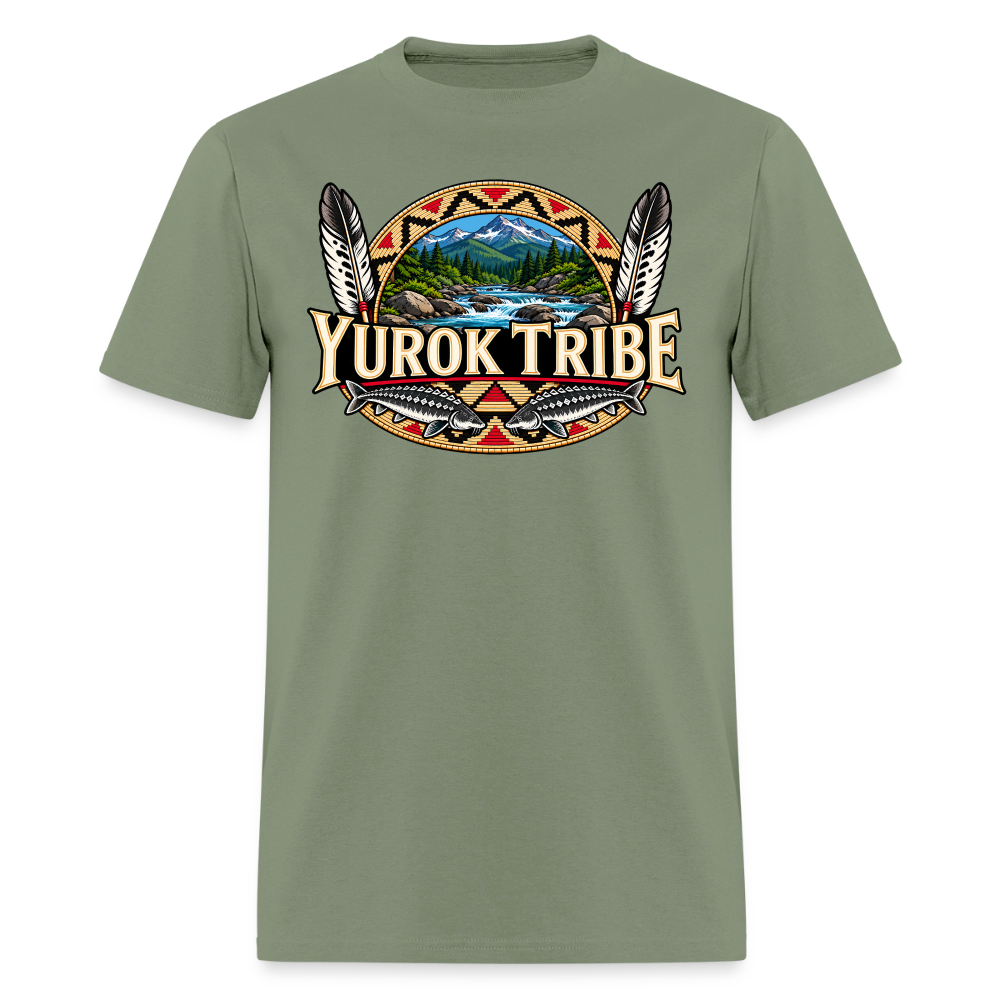 Yurok Tribe Sturgeon Men's T-Shirt - military green