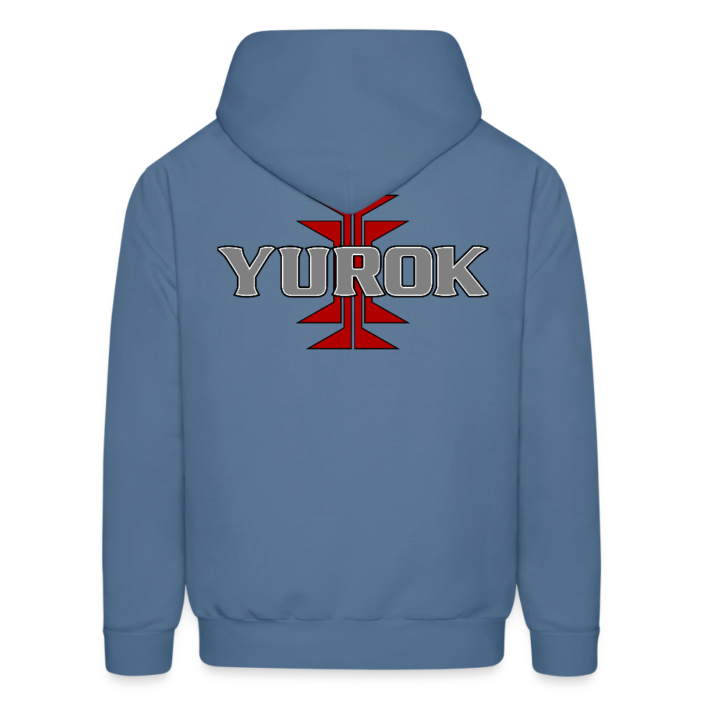 Yurok with Frogs Foot Men's Hoodie - denim blue