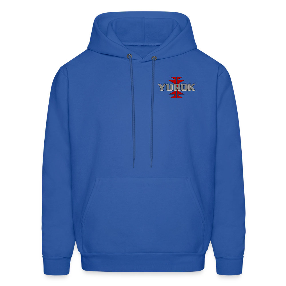 Yurok with Frogs Foot Men's Hoodie - royal blue