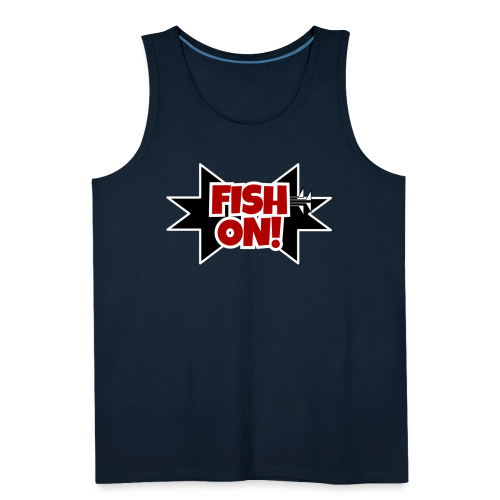 FISH ON! Men’s Premium Tank - deep navy