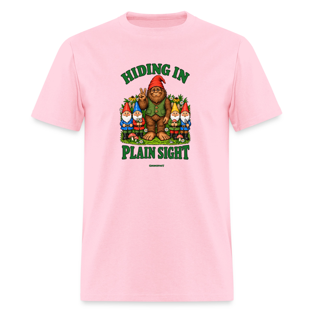 Hiding In Plain Sight Gnomefoot Men's T-Shirt - pink