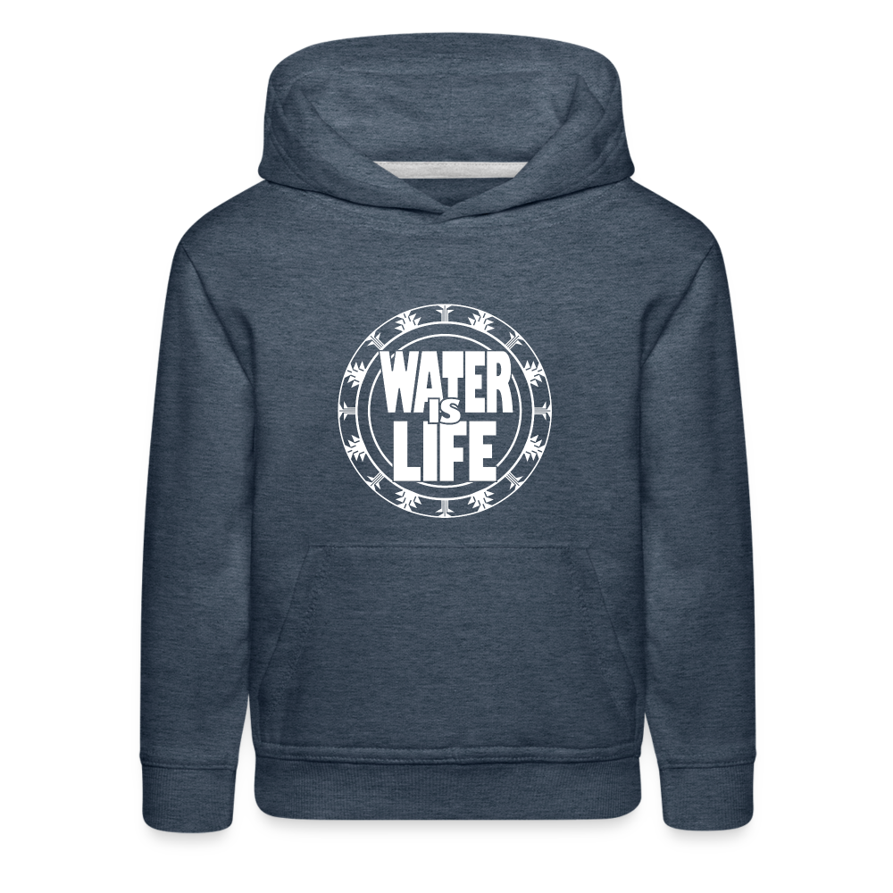 Water Is Life Kids‘ Premium Hoodie - heather denim
