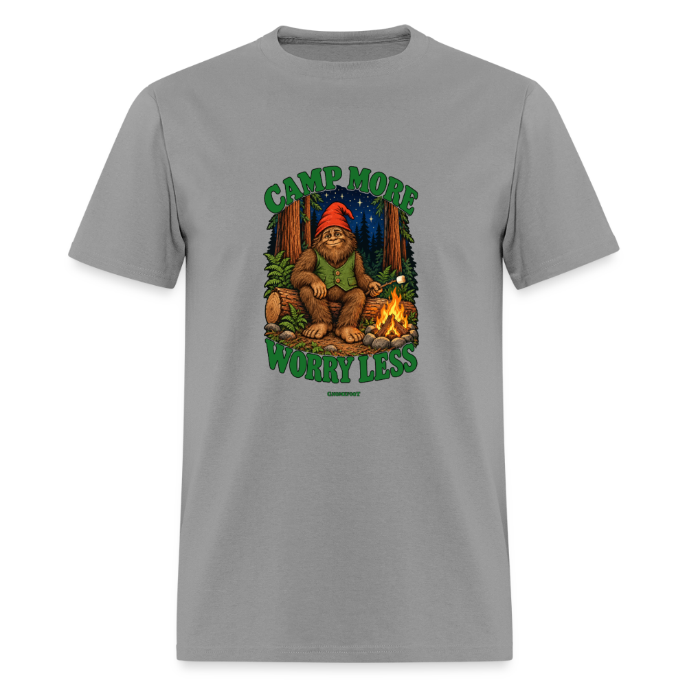 Camp More Worry Less Gnomefoot Men's T-Shirt - rock
