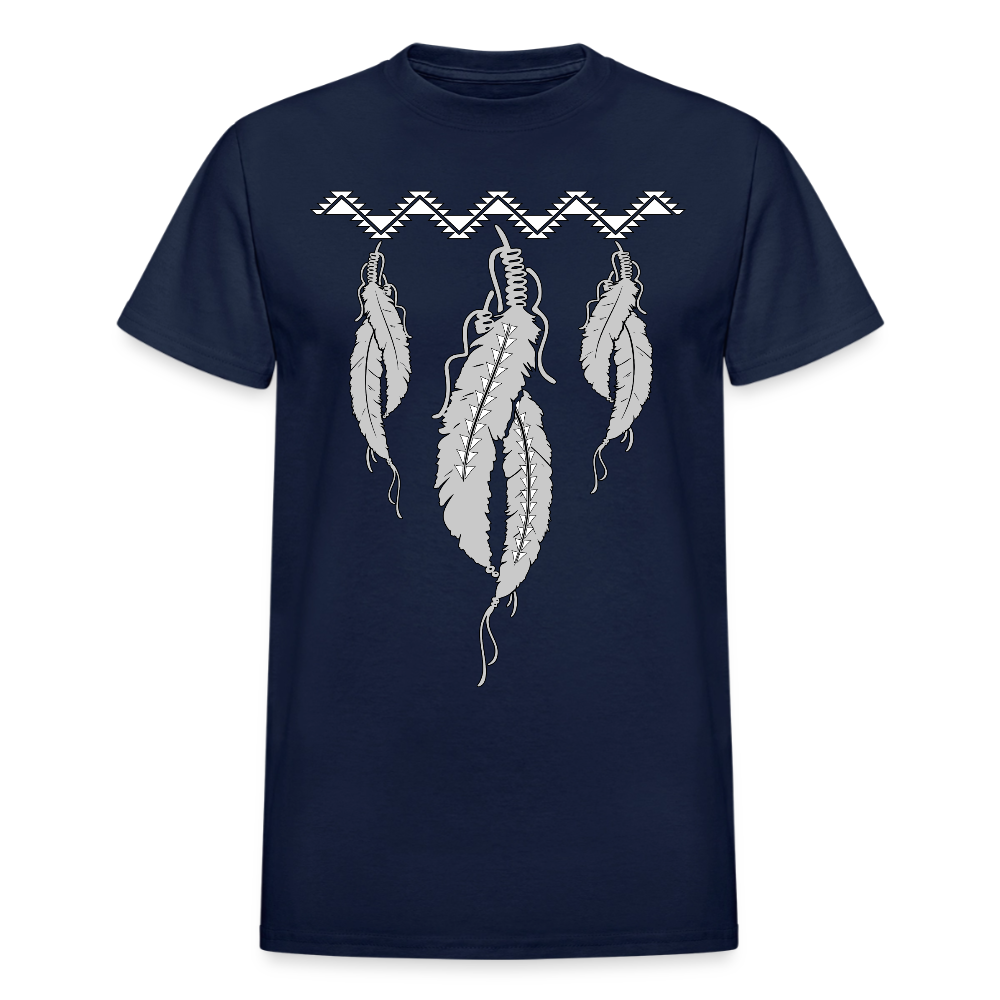 Sturgeon Feathers w Swallow Tail Ultra Cotton Adult T-Shirt - navy