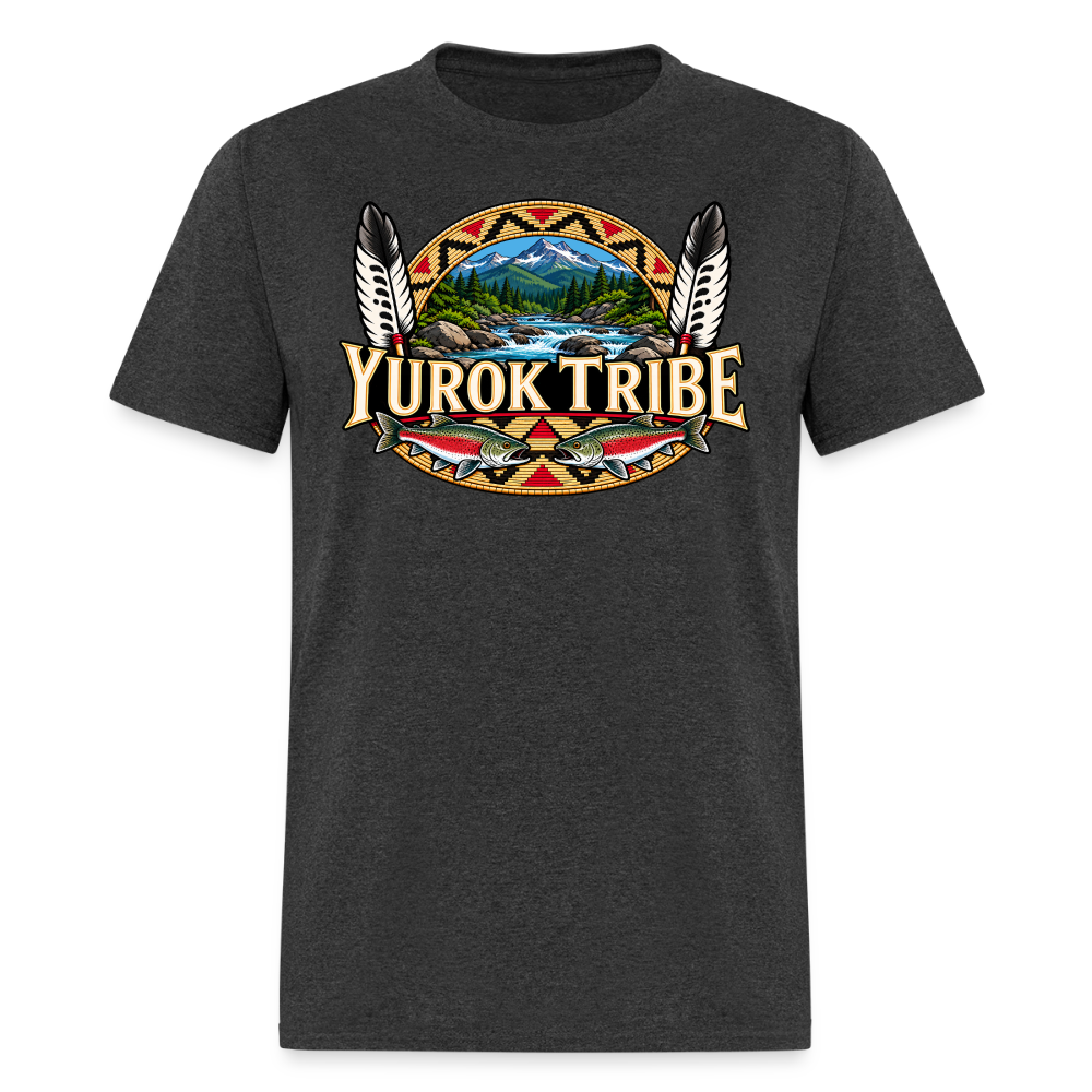 Yurok Tribe Salmon Men's T-Shirt - heather black