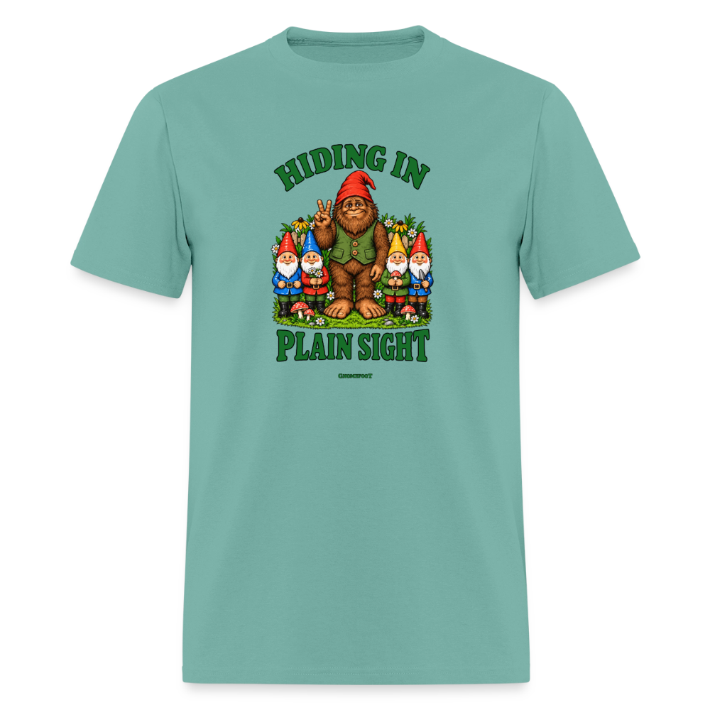 Hiding In Plain Sight Gnomefoot Men's T-Shirt - aquatic