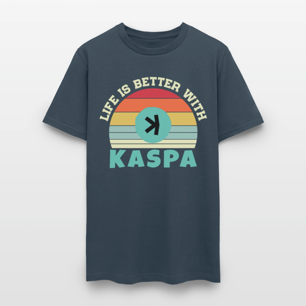 Life is better with Kaspa T-shirt -  blue dusk