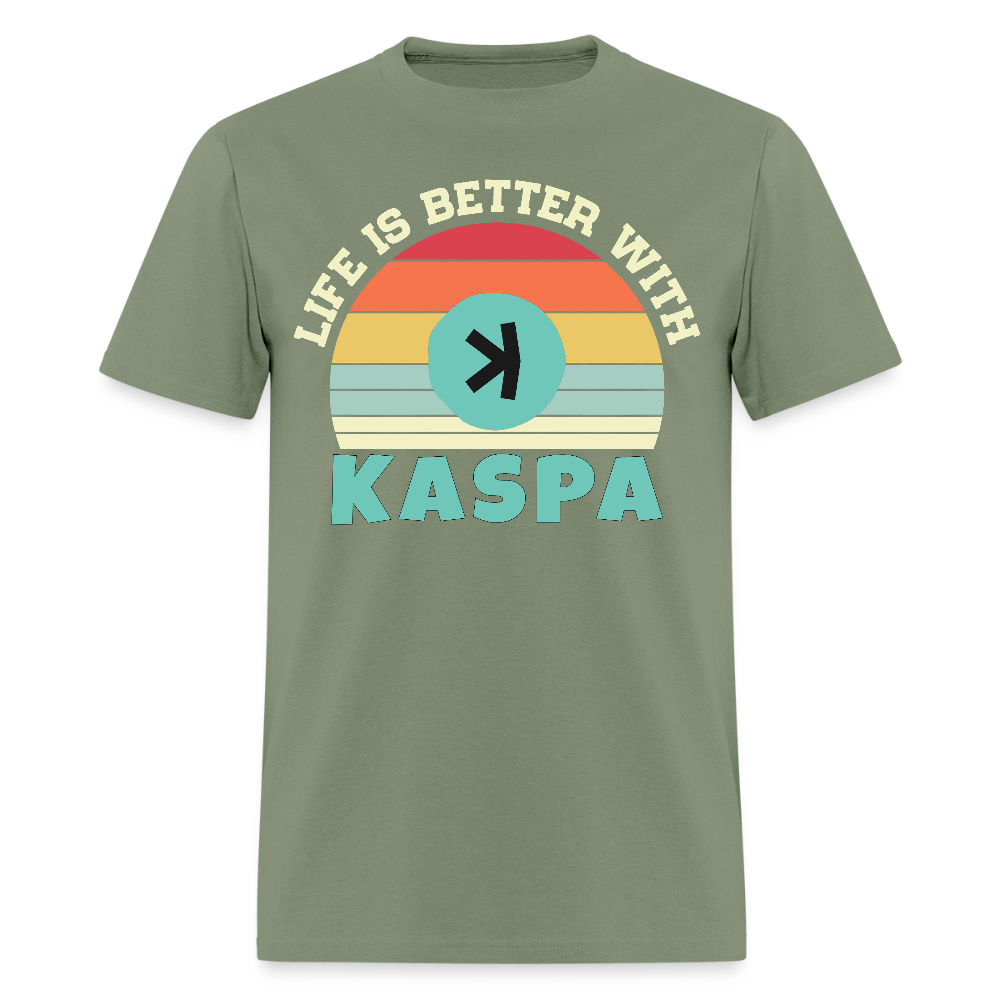 Life is better with Kaspa T-shirt - military green
