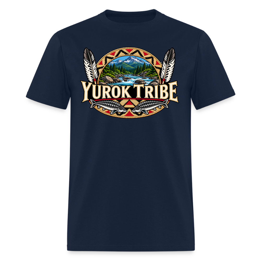 Yurok Tribe Sturgeon Men's T-Shirt - navy