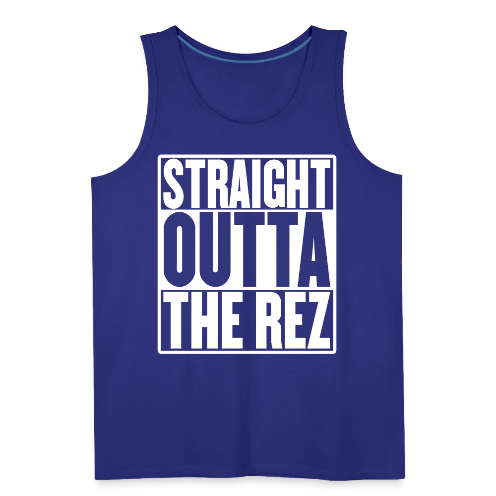 Straight Outta The Rez Men’s Premium Tank - royal blue
