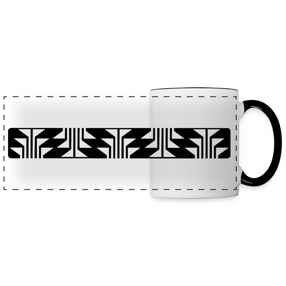 Frog Foot Panel Panoramic Mug - white/black