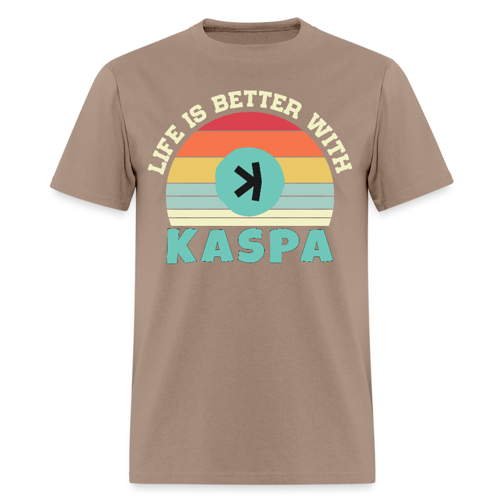 Life is better with Kaspa T-shirt - brown savana