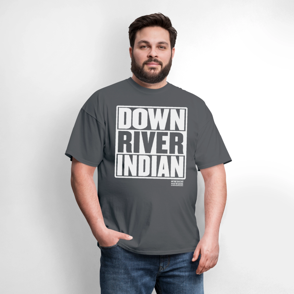 Down River Indian Tee - charcoal