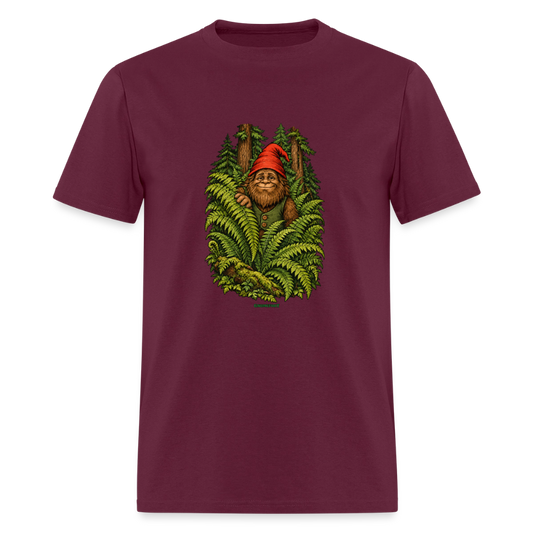 Gnomefoot in Ferns Men's T-Shirt - burgundy